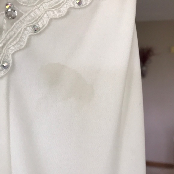 White Two Piece Prom Dress - Picture 5 of 8